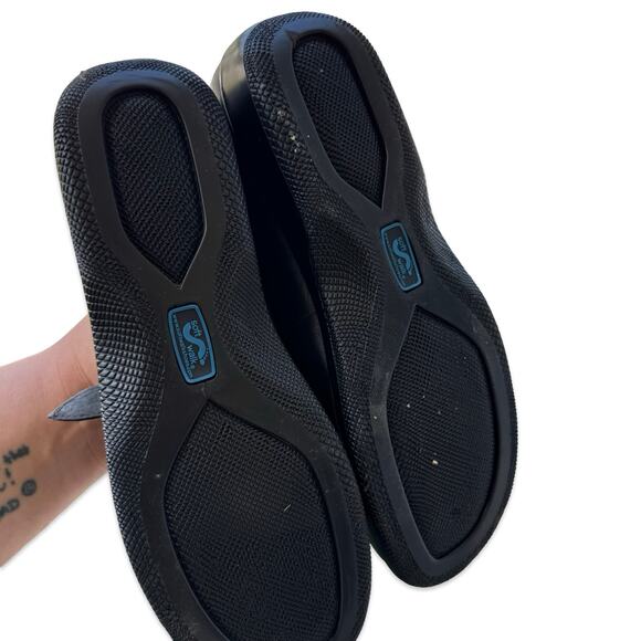 SoftWalk Black Leather Mary Jane Shoes 8.5 Narrow Comfort Work Flat - Picture 4 of 6